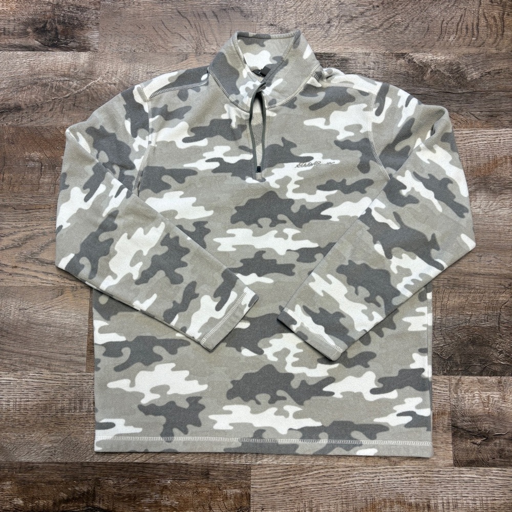 Camouflage Eddie Bauer Quarter-Zip Pullover
